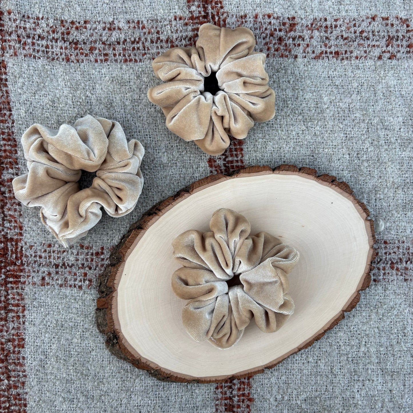 Champaign Velour Scrunchie