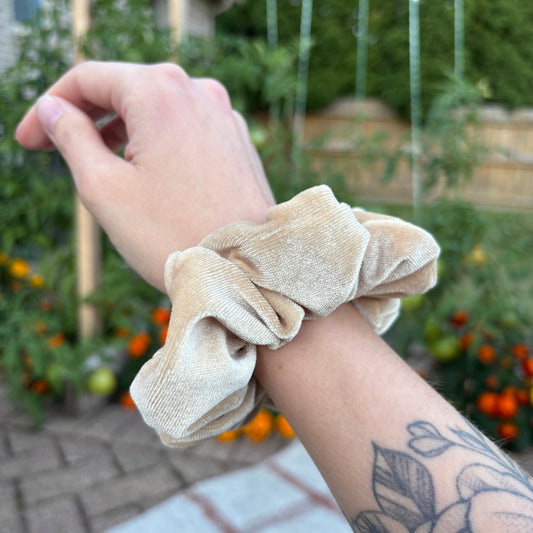 Champaign Velour Scrunchie