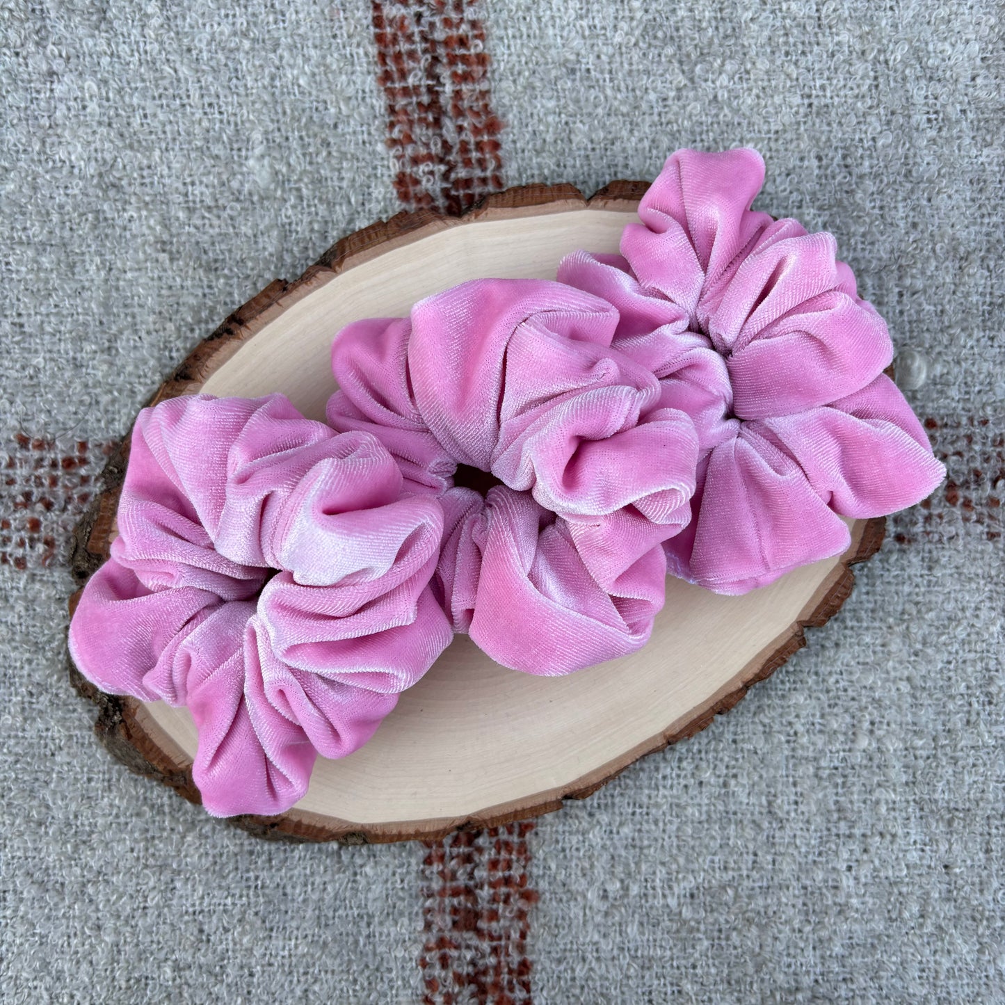 Bubblegum Velour Scrunchie
