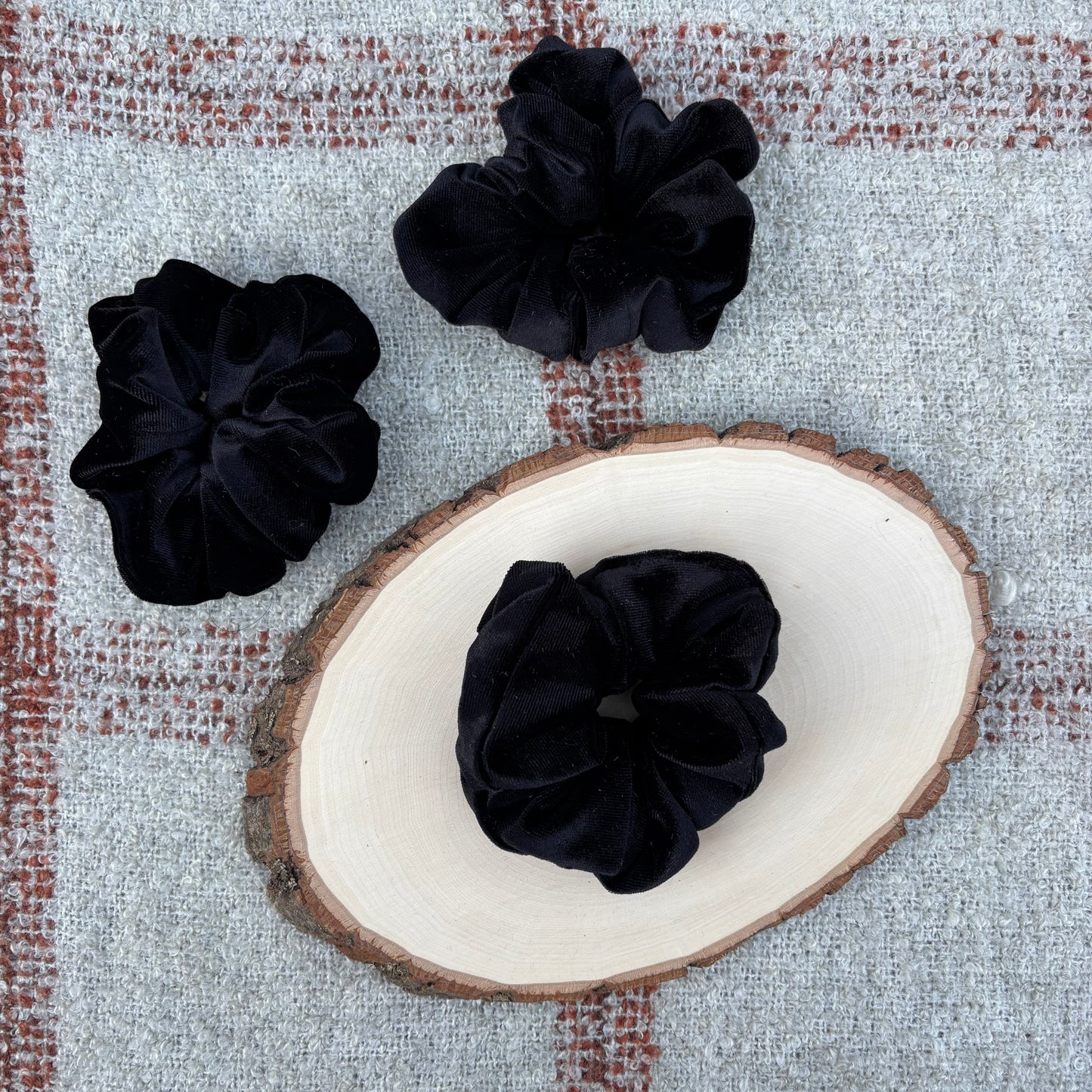 Black Velour Scrunchie