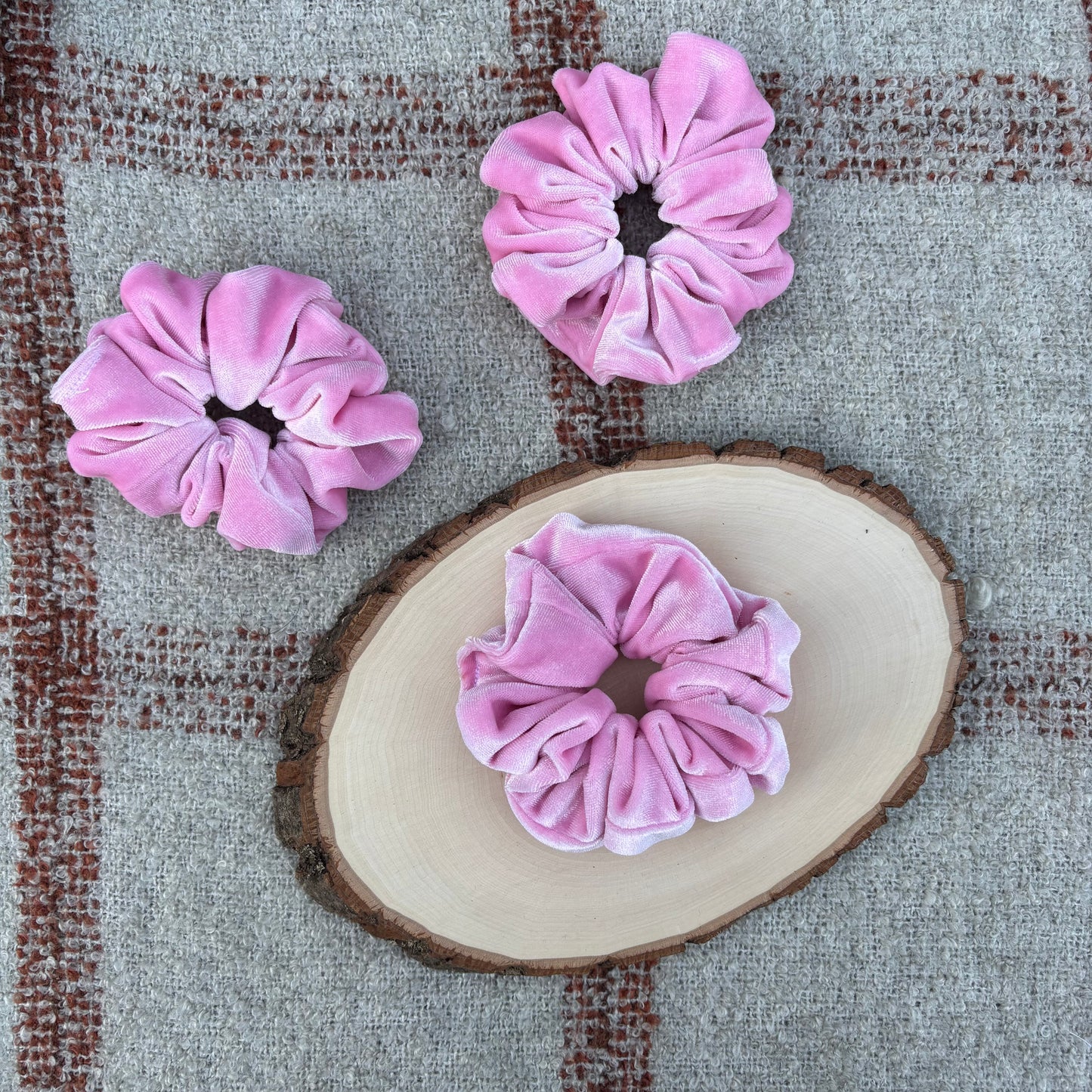 Bubblegum Velour Scrunchie