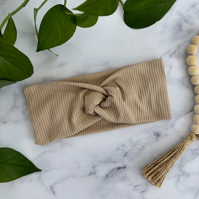 Ribbed Cream Headband
