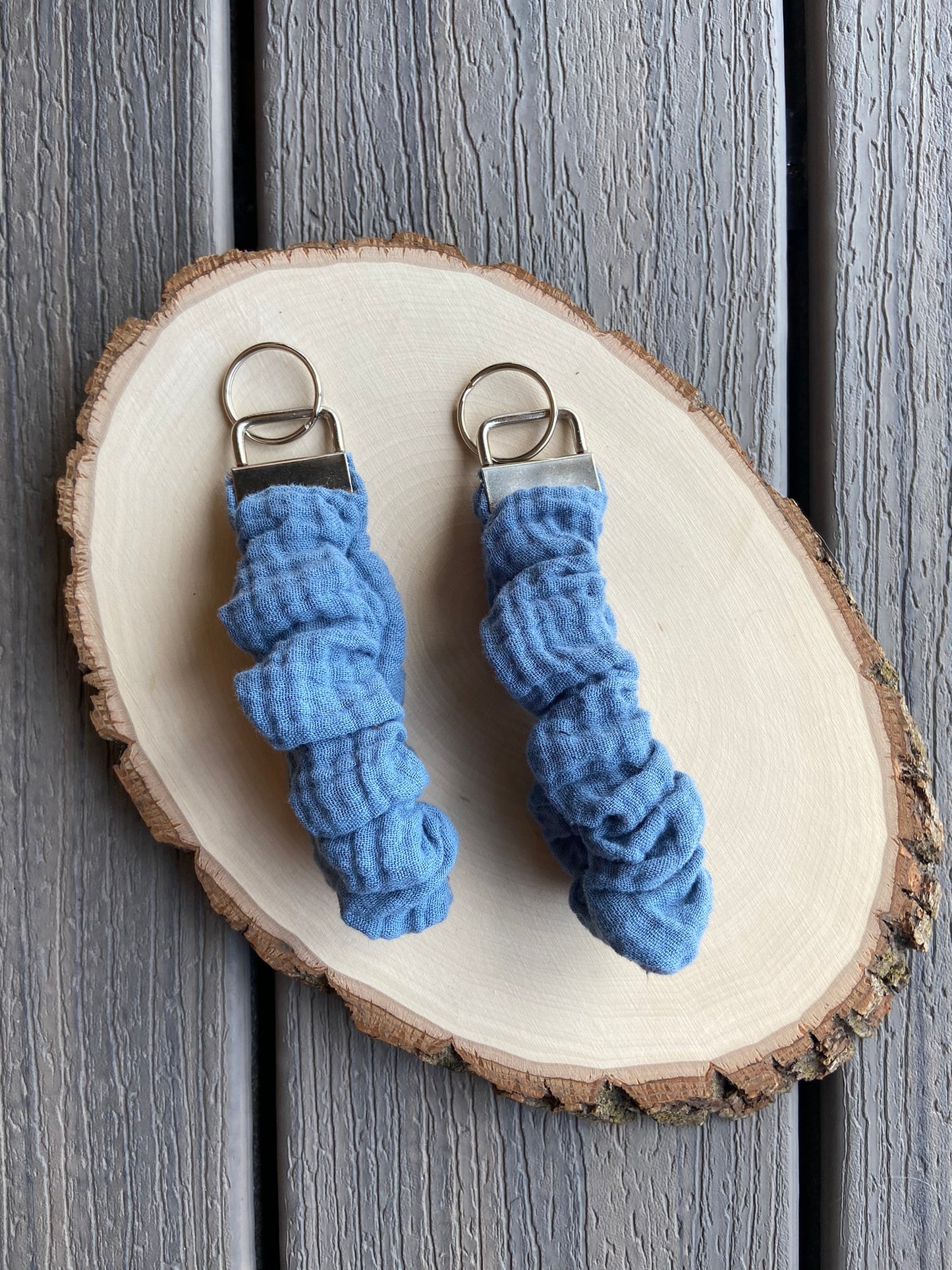 Blue Gauze Wristlet