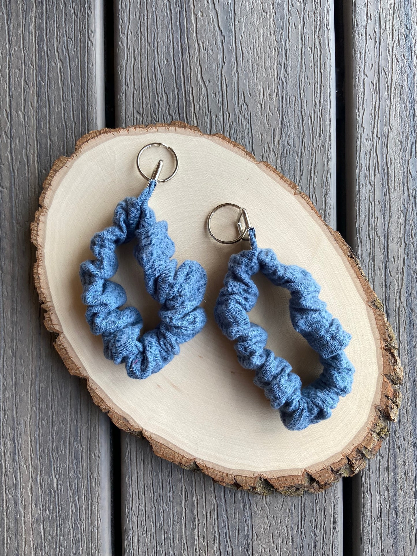 Blue Gauze Wristlet