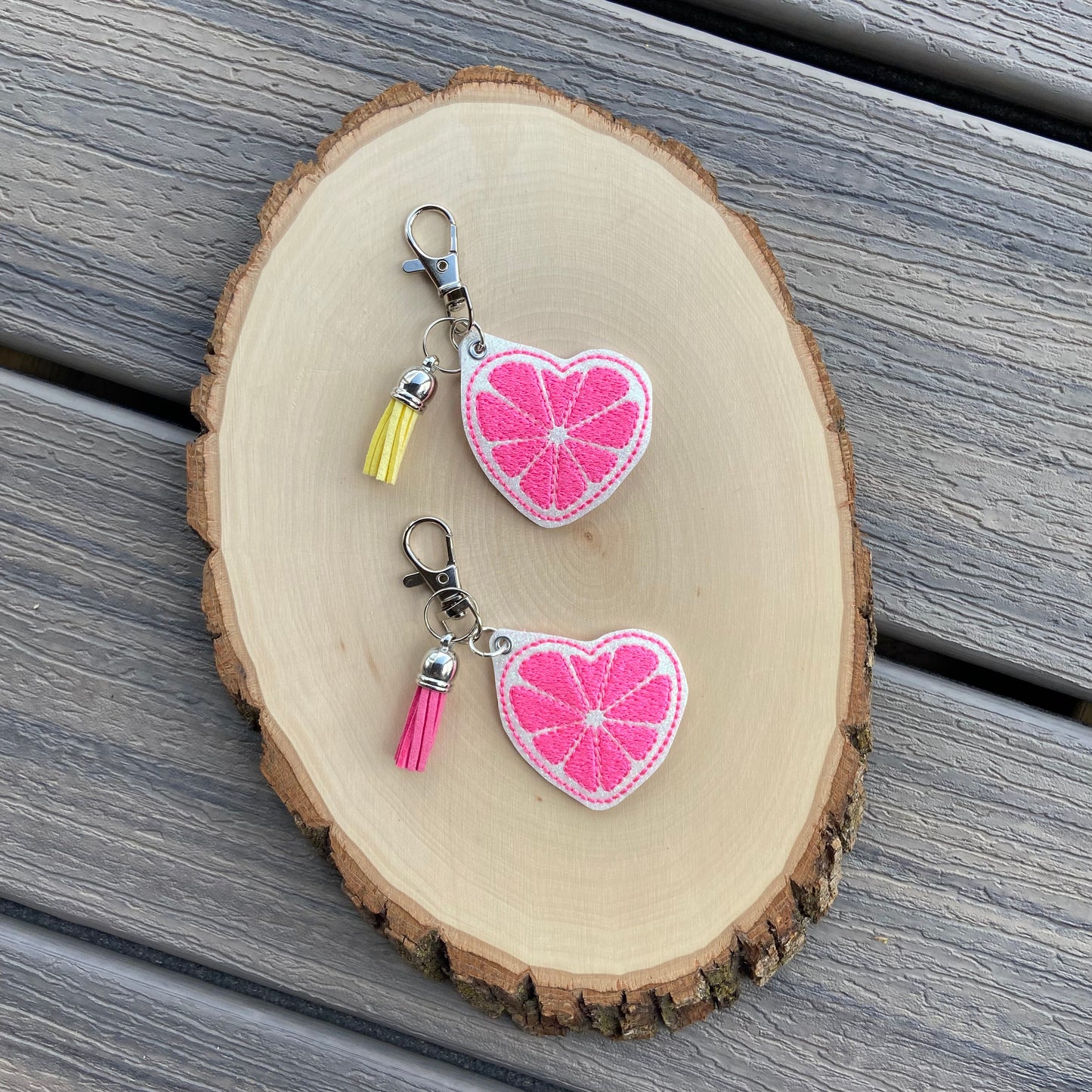 Pink Citrus Keychain