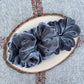 Gray Velour Scrunchie