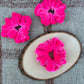 Hot Pink Velour Scrunchie