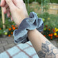 Gray Velour Scrunchie