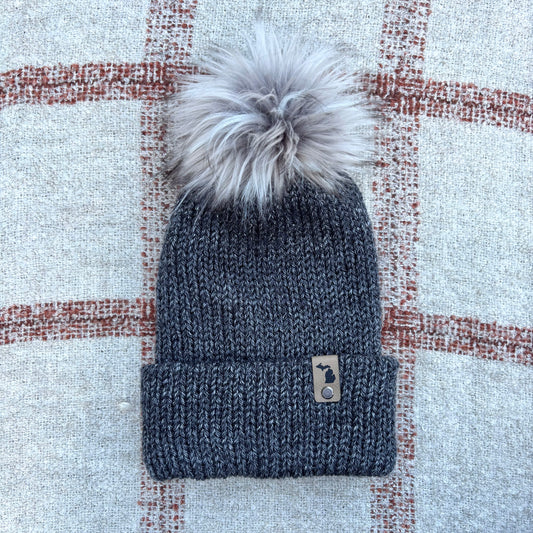The Twisted Beanie - Charcoal