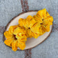 Yellow Velour Scrunchie