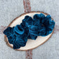 Teal Velour Scrunchie