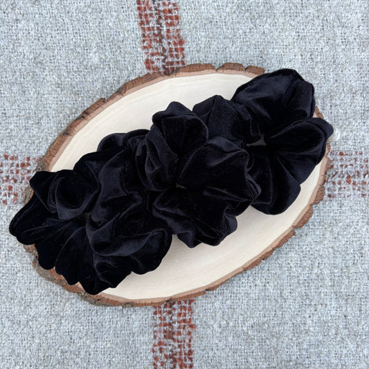 Black Velour Scrunchie