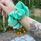 Seafoam Velour Scrunchie
