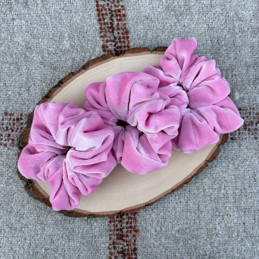 Bubblegum Velour Scrunchie