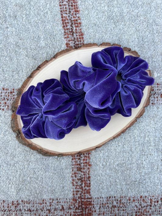 Purple Velour Scrunchie