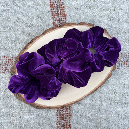 Plum Velour Scrunchie