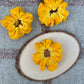 Yellow Velour Scrunchie