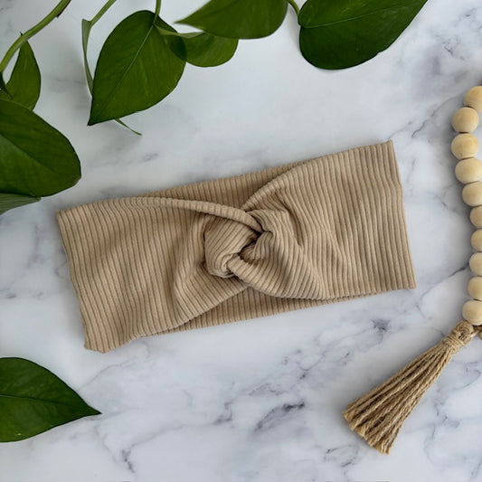 Ribbed Cream Headband