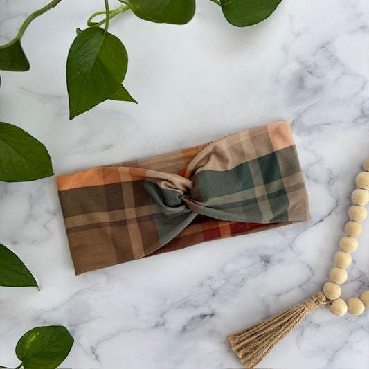 Fall Flannel Headband