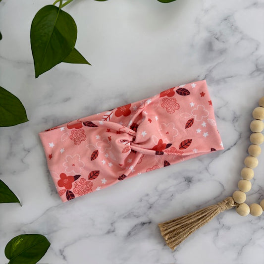 Peach Floral Headband