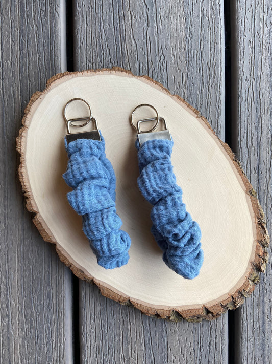 Blue Gauze Wristlet