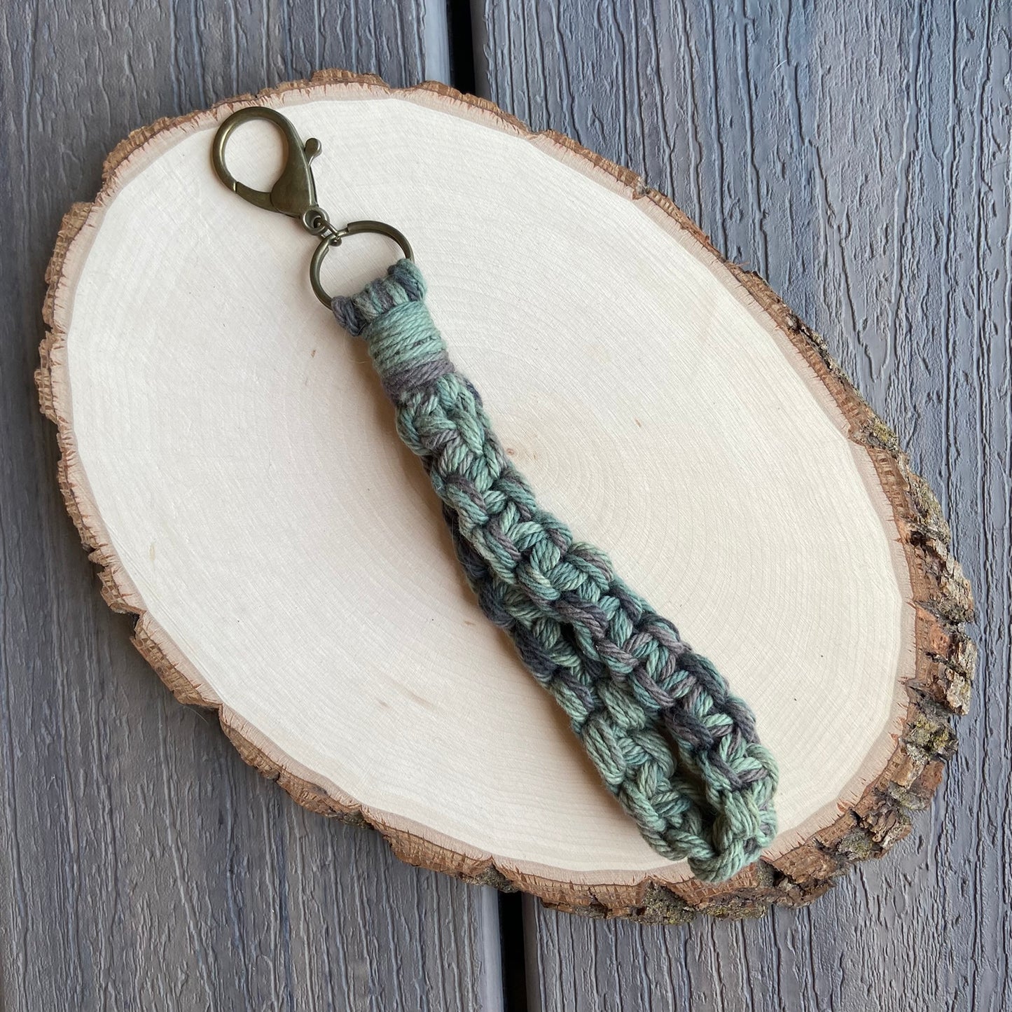 Camo Macramé Wristlet