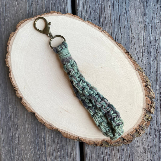 Camo Macramé Wristlet
